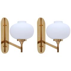 Opal Glass Sconces from Italy