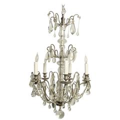 French Bronze and Crystal Chandelier 8