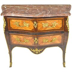 Louis XV Rosewood and Kingwood Bronze-Mounted Commode