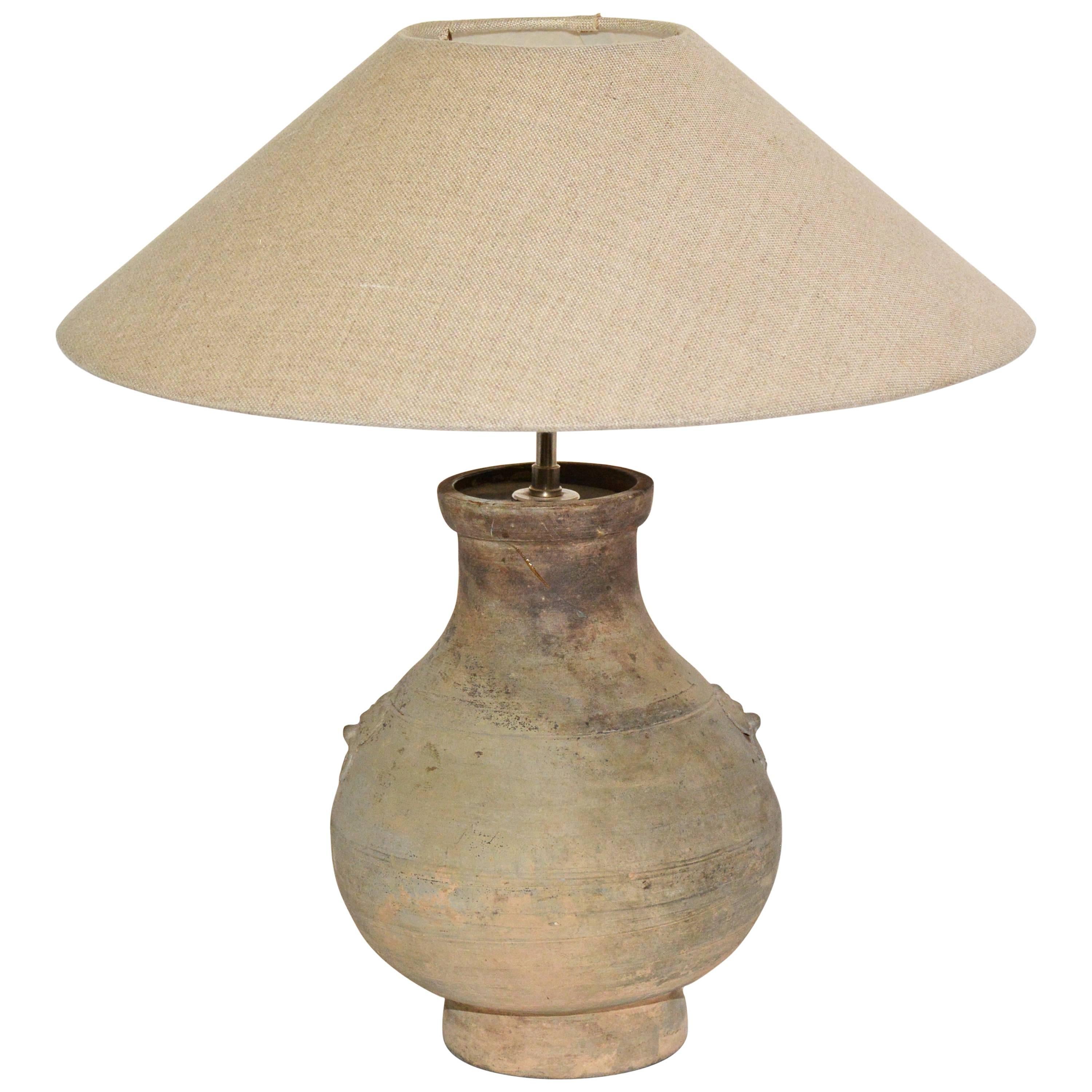 Unglazed Antique Chinese Table Lamp