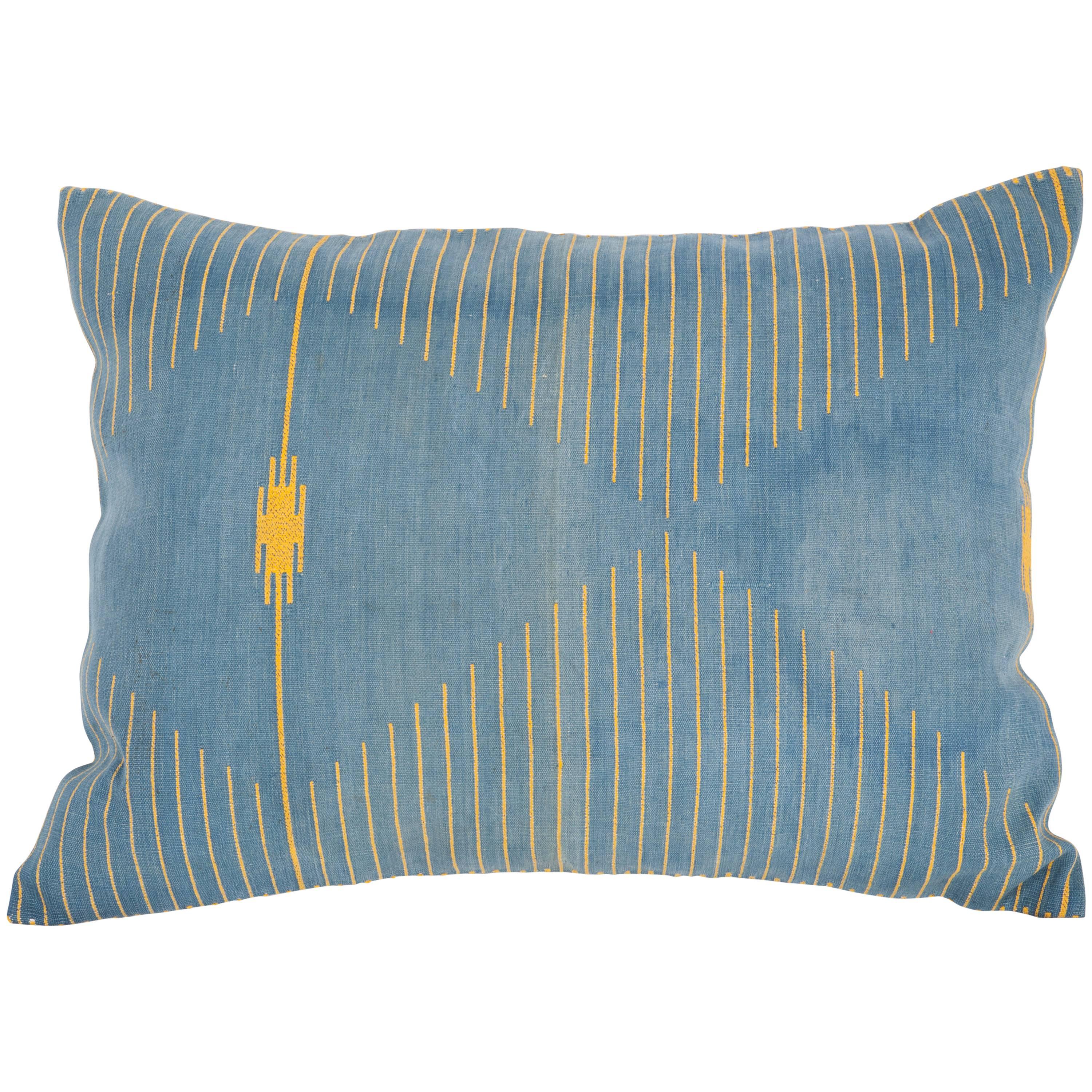 Early 20th Century Antique Middle Eastern Textile Fragment Fashioned Pillow