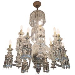 Amazing Crystal Chandelier attributed to Baccarat, France, 1870s