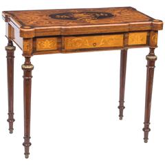 Antique French Marquetry Card Games Table, circa 1880 7