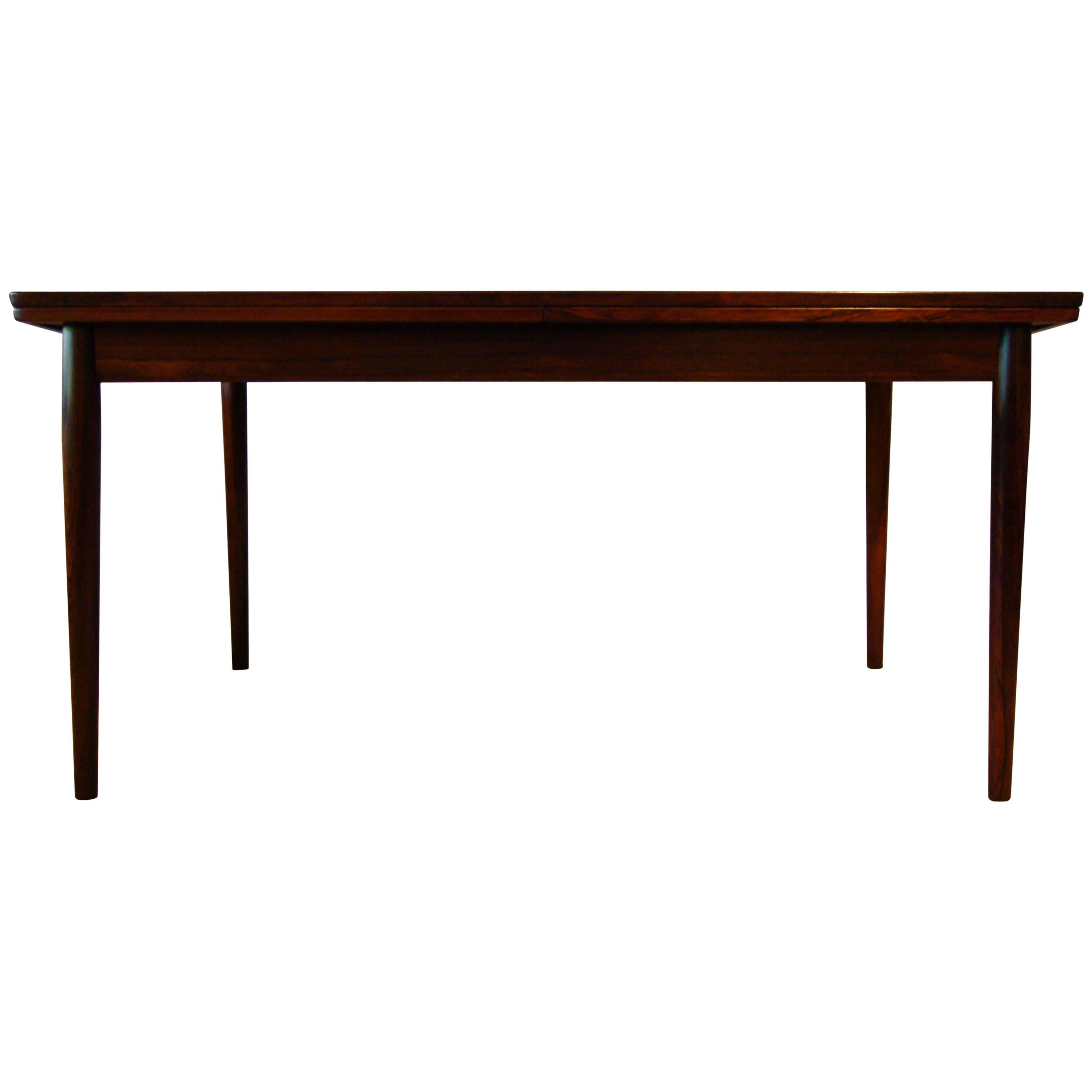 Arne Vodder for Sibast Palisander Rosewood Extension Dining Table