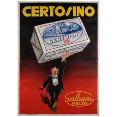 Italian Art Deco Period Poster for Certosino Cheese by Giovanni Manca, c. 1931 9