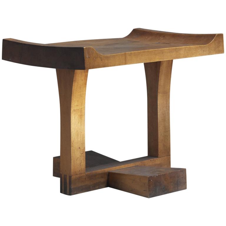 Exceptional Studio Craft Cherrywood Bench, Stool or Coffee Table, USA, 1950