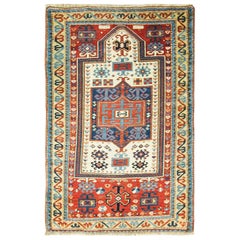 Antique Caucasian Kazak Prayer Rug, 3'1" x 6'1"