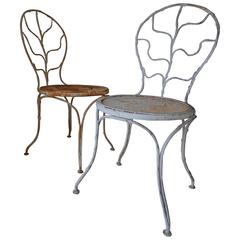 Pair of Chairs Attributed to Giacometti for Jean-Michel Frank