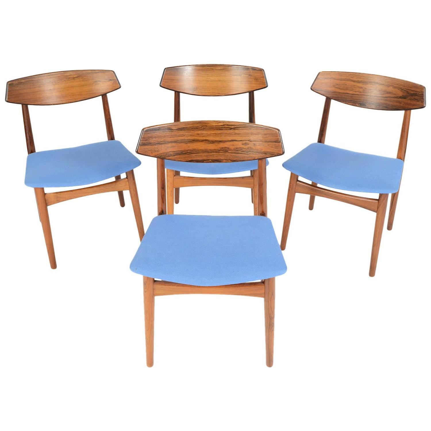 Set Of Four Danish Modern Rosewood Dining Chairs Set Of Four Danish Modern Rosewood Dining Chairs