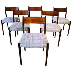 Arne Vodder for Sibast Set of Six Rosewood Upholstered Chairs 8