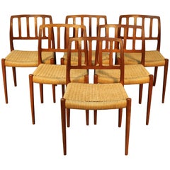 Set of Six Niels Otto Møller for J. L. Møller Dining Chairs