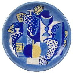 "Cubist" Still Life Ceramic Charger by Primavera, French, 1930s