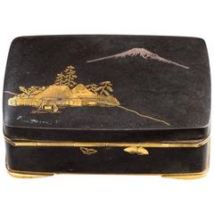 Japanese Komai Inlaid Iron Box