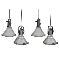 1950 Large Industrial Pendant Lights