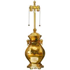Marbro Chinoiserie Cast Brass Table Lamp