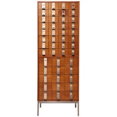 Vintage Massive Oak Cabinet with Drawers Designed by Kunstwerkstede de Coene