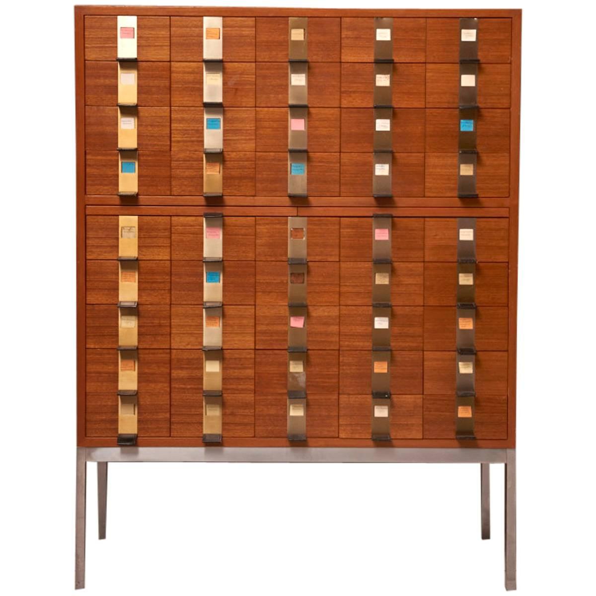 Cabinet with 45 Drawers Designed by Philippe Neerman for De Coene, Belgium