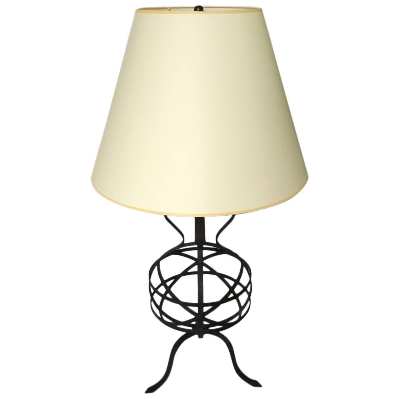 Large Iron Table Lamp