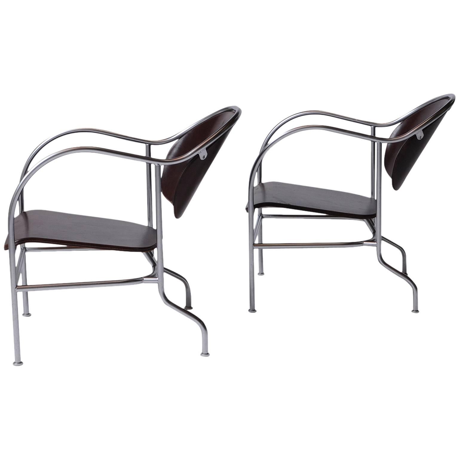 Pair of "Sven" Easy Chairs by Mats Theselius