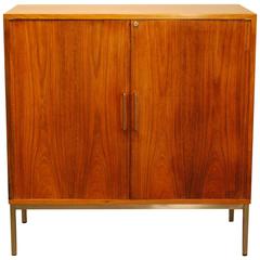 Very Rare Mid-Century Modern Rosewood Two-Door Office Cabinet
