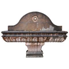 Large Garden Basin Made in Red Marble from Verona