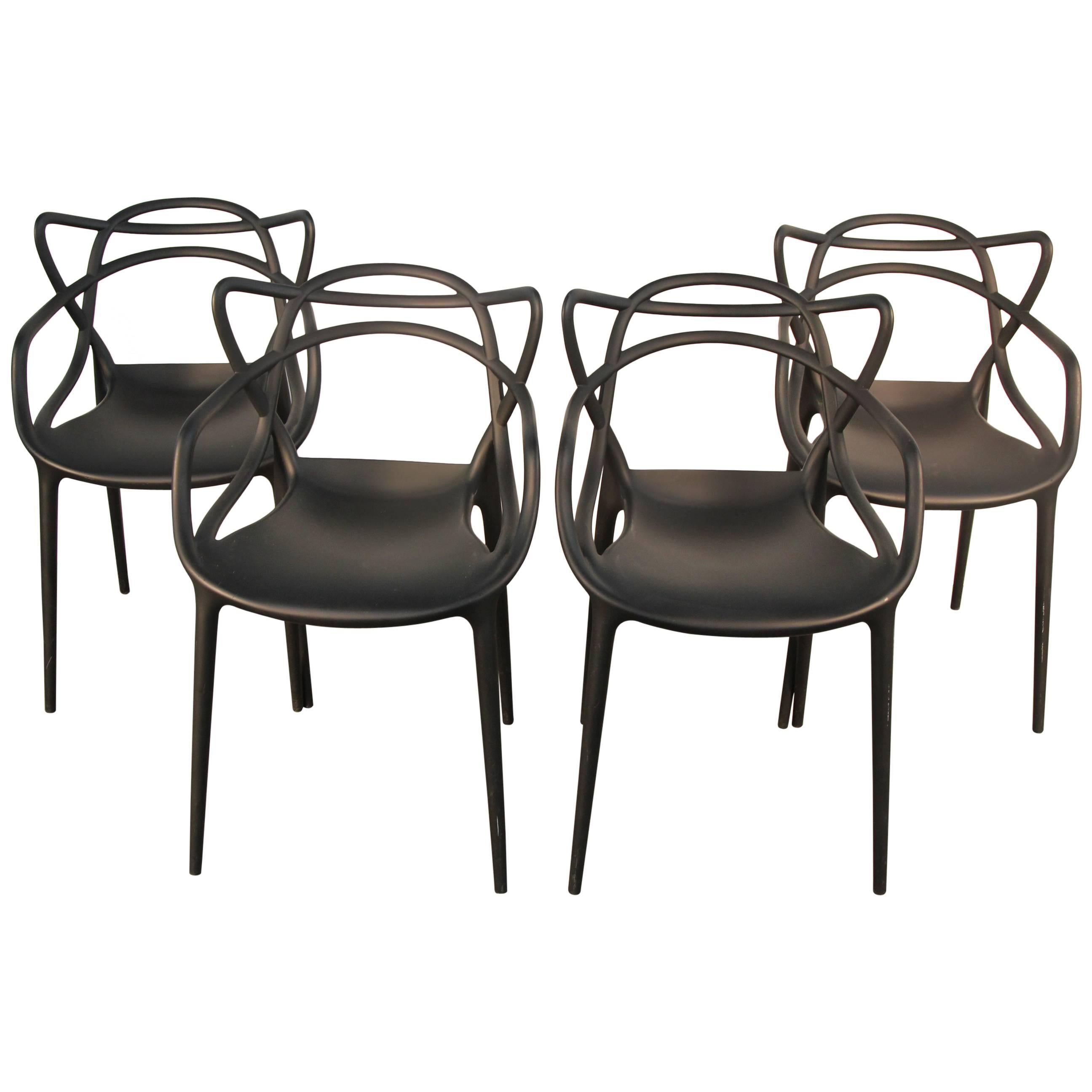 Philippe Starck and Eugeni Quitllet for Kartell Masters Chairs, Set of Four