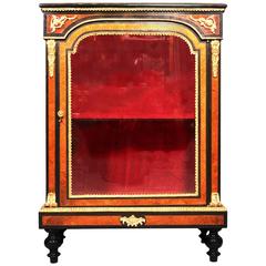 Swiss Amboyna Display Cabinet, circa 1880