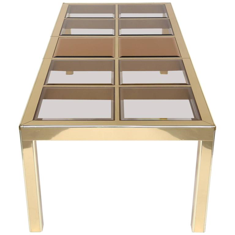 Mastercraft Br And Gl Mid Century Extending Dining Table