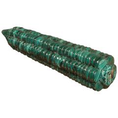 Vintage Art Deco Malachite Corncob Shaped Presse Papier, circa 1930