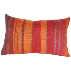 Custom Pillow Cut from a Vintage Hand Loomed Wool Moroccan Berber Rug
