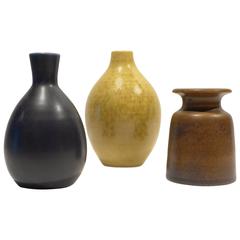 Group of Three Vases by Erich and Ingrid Triller