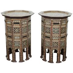 Syrian Side Tables Inlaid with Mother-of-Pearl 6