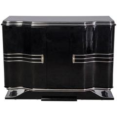 Art Deco Streamlined Sideboard with Swing Doors