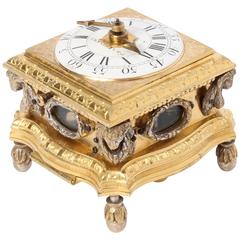 Small Horizontal Alarm Table Clock by P.I. Radzinski, circa 1750