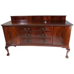B382 Carved Mahogany Early 20th Century Sideboard, Buffet