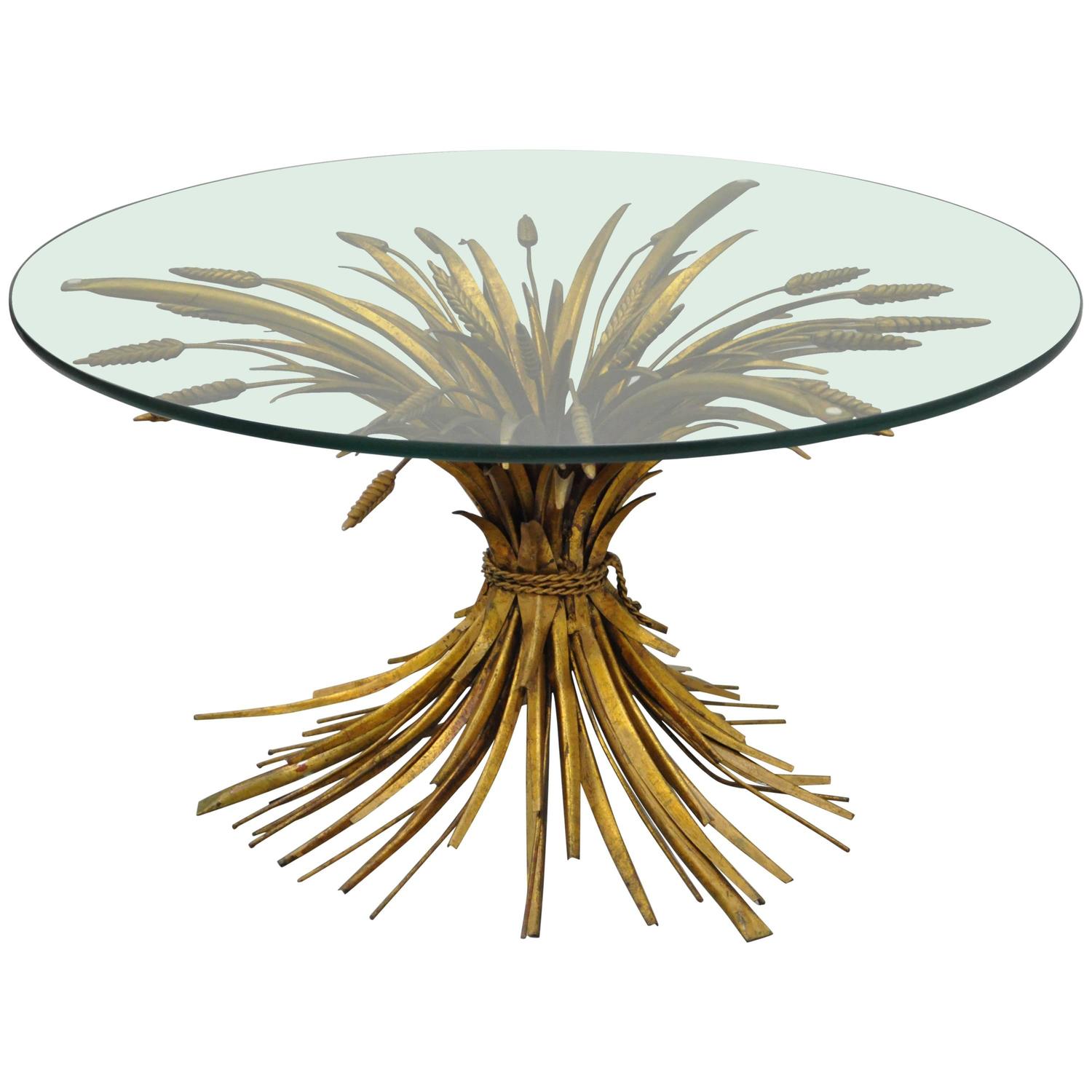 Italian Hollywood Regency Sheaf of Wheat Gold Gilt Metal ...