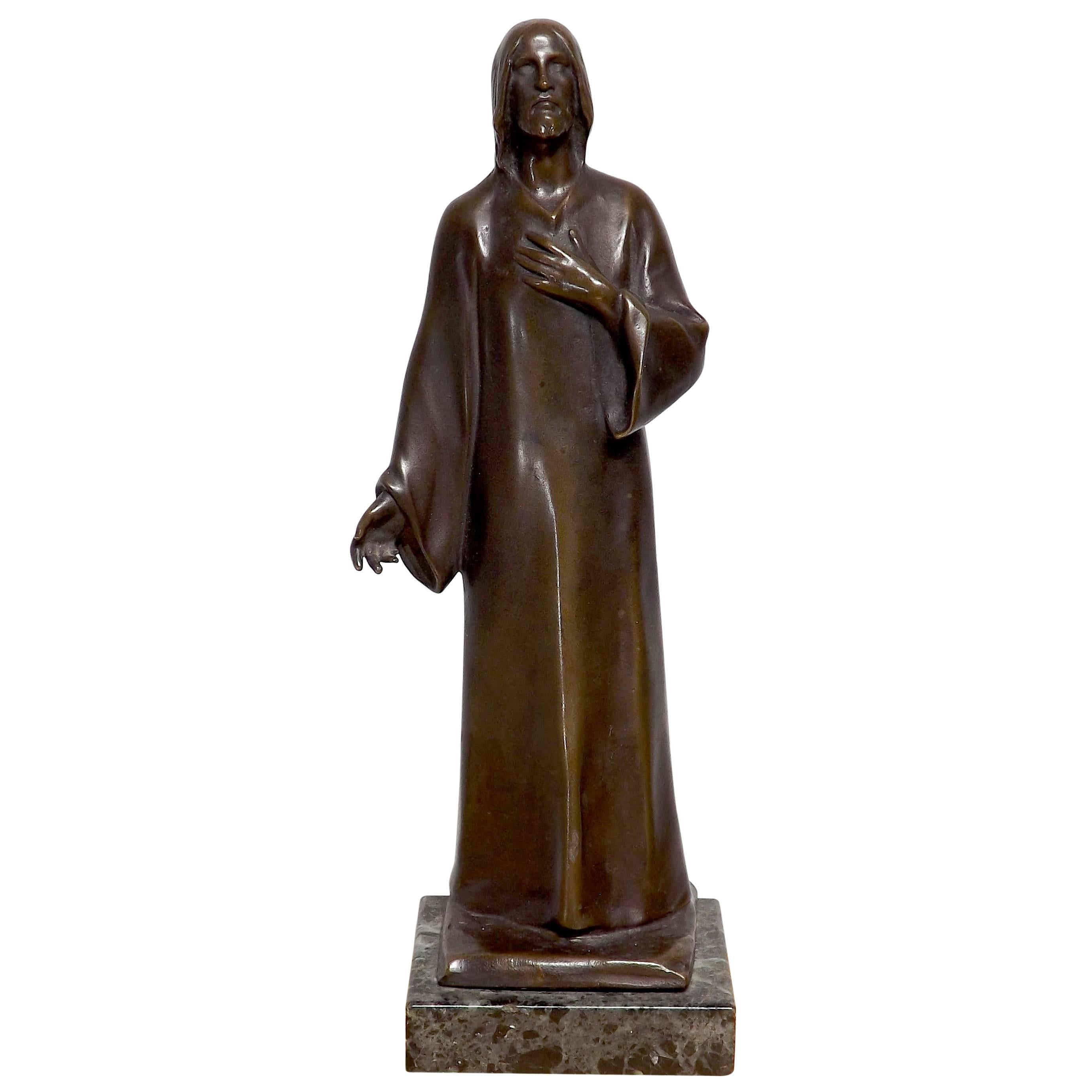 Jesus Christ Bronze Statue by Hans Muller