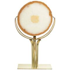 Elegant Brass and Agate Sculpture 6