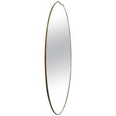 Oval Italian Brass Mirror