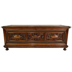 19th Century French Walnut Blanket Chest