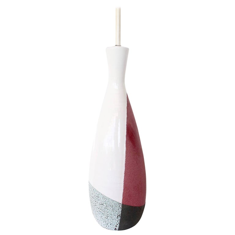 Ettore Sottsass Ceramic Lava Glaze Lamp for Raymor at 1stDibs