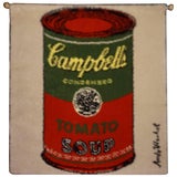 Fabulous Andy Warhol Campbell’s Soup Can Rug / Tapestry Mid-Century Modern