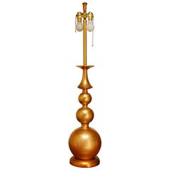 Large Marbro Graduated Gilt Orb Table Lamp 12