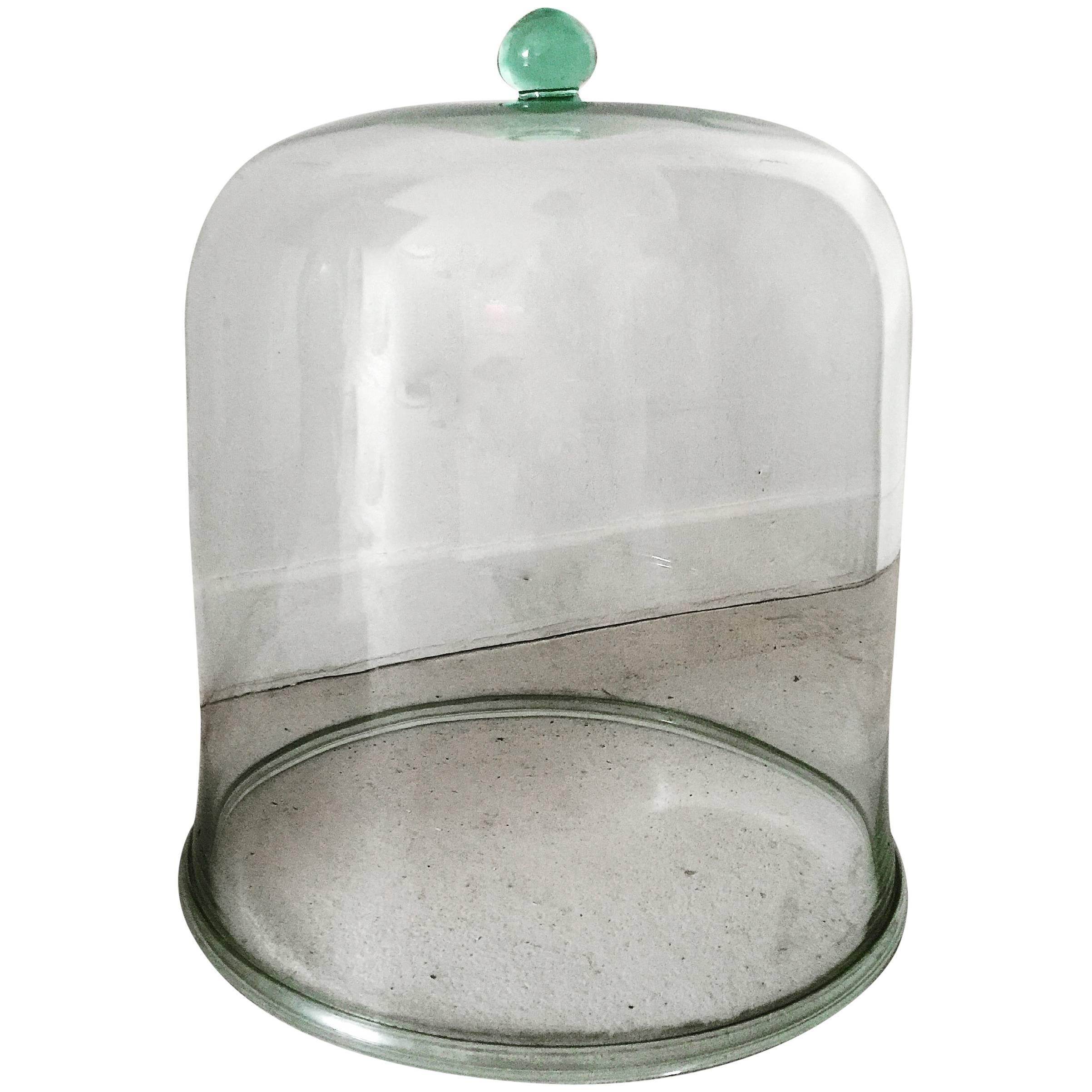 Large Antique 19th Century Glass Garden Cloche