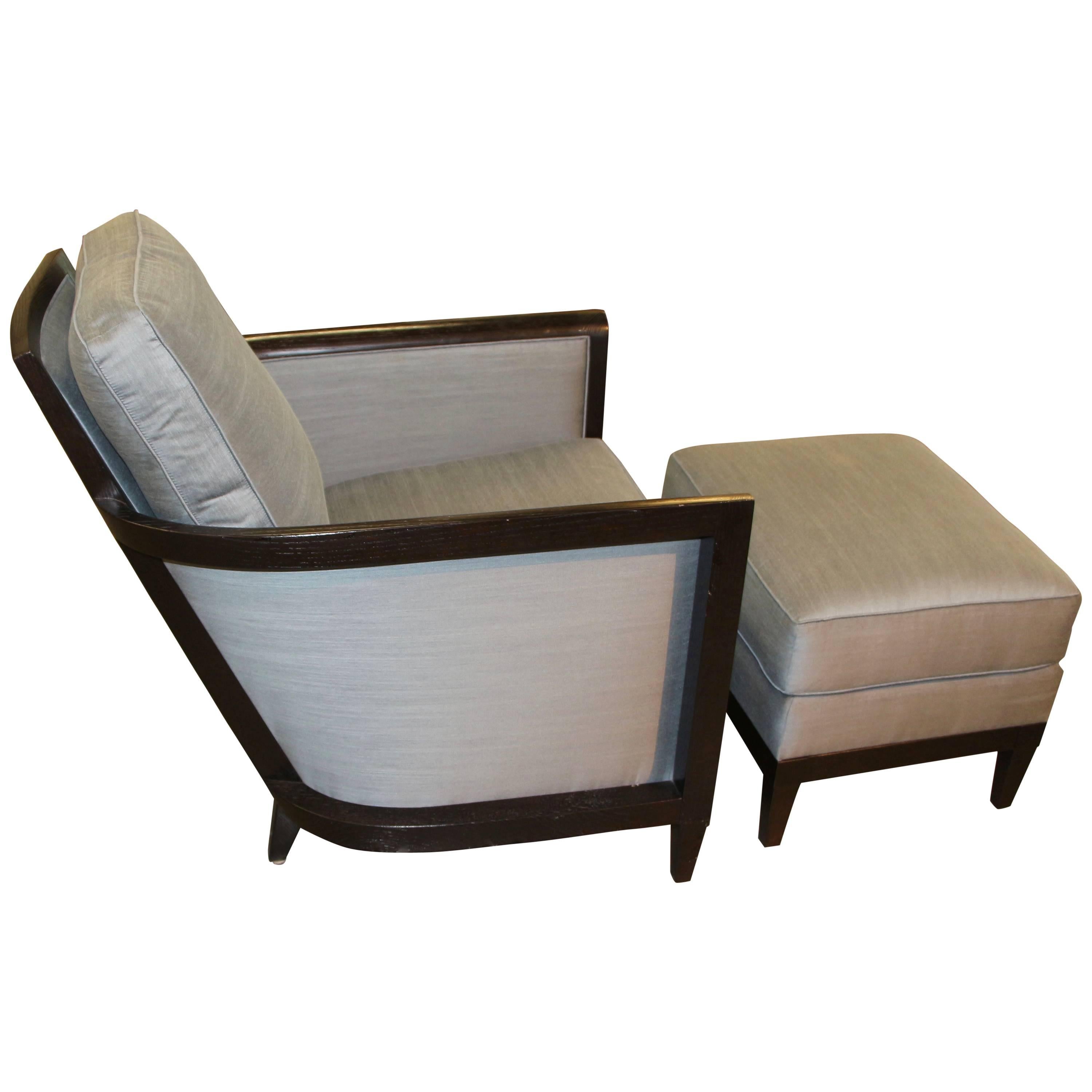 John Hutton for Holly Hunt Lounge Chair with Ottoman