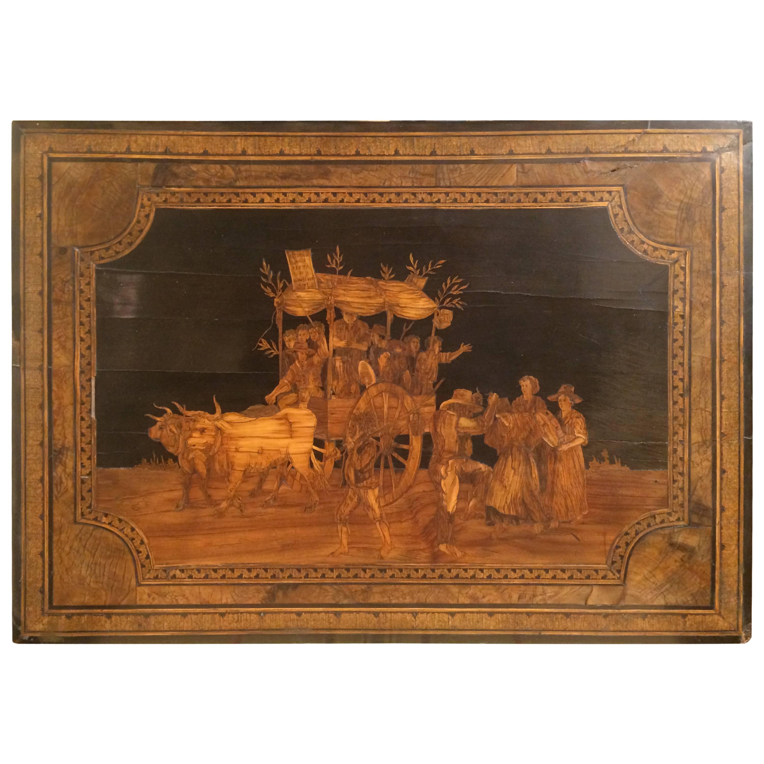 Inlaid Marquetry Panel, Sorrento, Italy 19th Century at 1stDibs | sorrento  marquetry