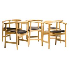 Set of Six Hans Wegner PP 203 Dining Chairs