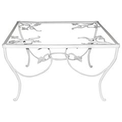 Coffee Table, Salterini Vintage Wrought Iron Mt Vernon Table