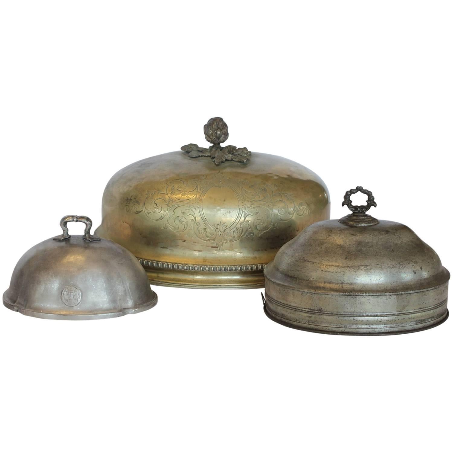 Collection of Antique Meat Domes For Sale