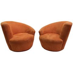 Pair of Nautilus Swivel Chairs by Vladimir Kagan